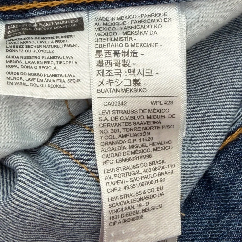 Levi's 505 Regular‎ Fit Straight Leg Jeans Mens 40x30 Medium Wash Blue Denim
